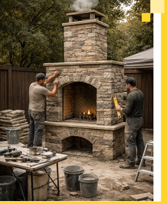 Проектирование и установка уличных каминов в Ефремах