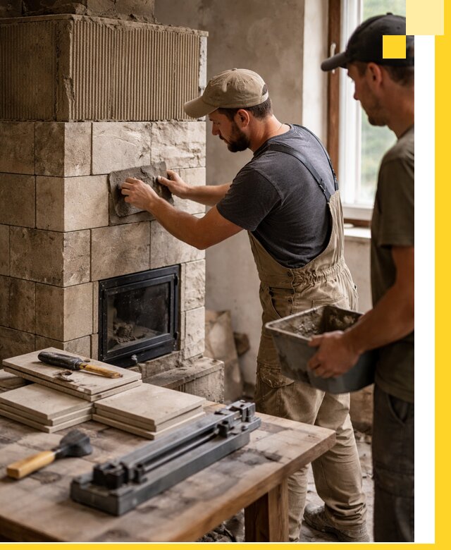 Профессиональная облицовка печей в Ефремах: керамика и камень