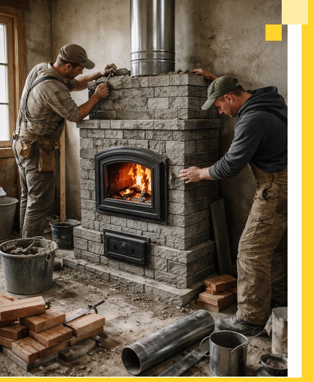 Производство, поставка и монтаж дровяных печей в Ефремах