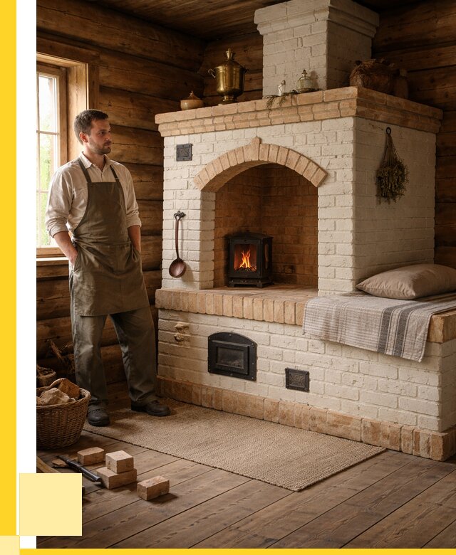 Русские печи с лежанкой под ключ в Ефремах от 153675 р. ЭриданФрм