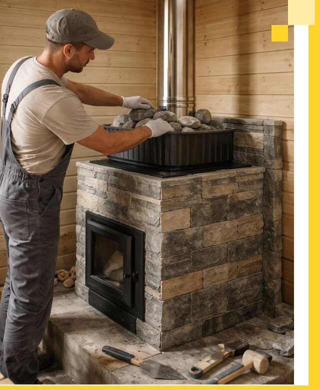 Печи для парной в Ефремах, производство, монтаж и обслуживание