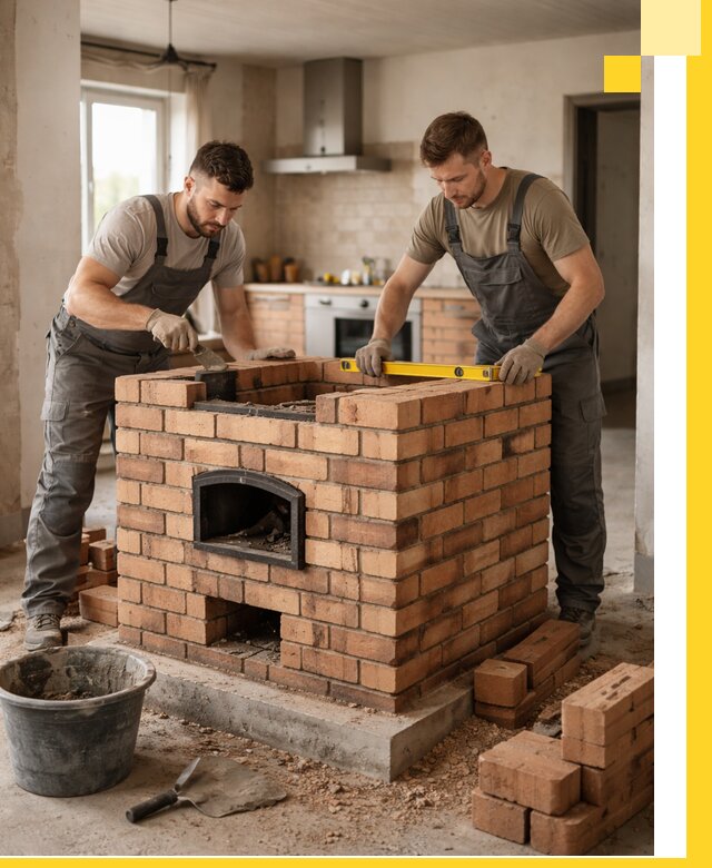 Установка и монтаж печей в частном доме в Ефремах под ключ