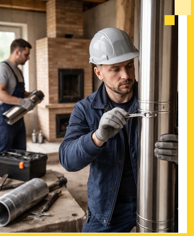 Профессиональный монтаж дымоходов для печей в Ефремах