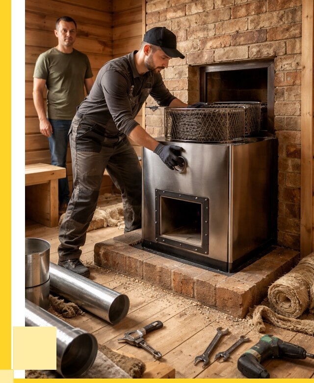 Монтаж банных печей под ключ в Ефремах от 18441 р., ЭриданФрм