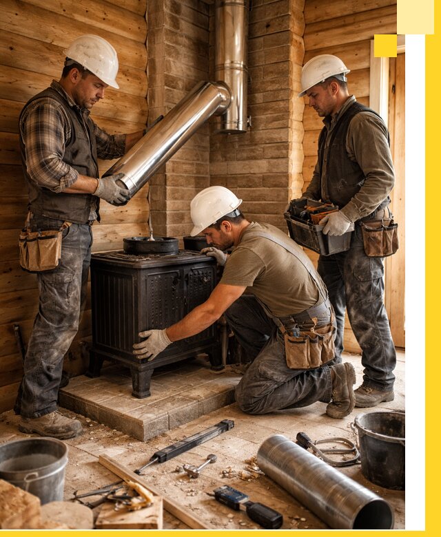 Профессиональный монтаж банных печей и дымоходов в Ефремах