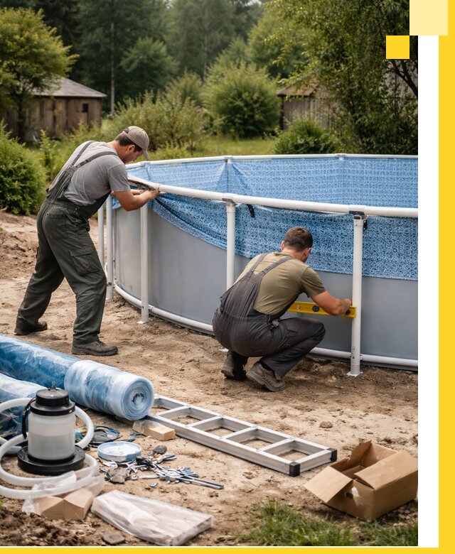 Установка и монтаж каркасных бассейнов в Ефремах под ключ