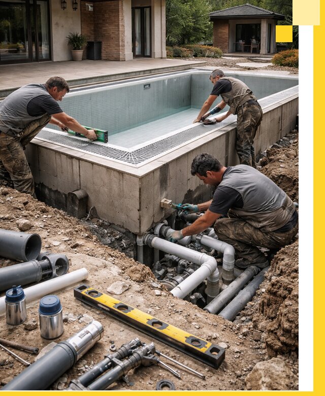 Строительство переливных бассейнов в Ефремах под ключ