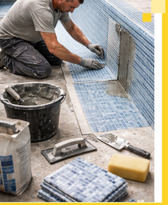 Укладка и ремонт мозаики для бассейнов под ключ в Ефремах