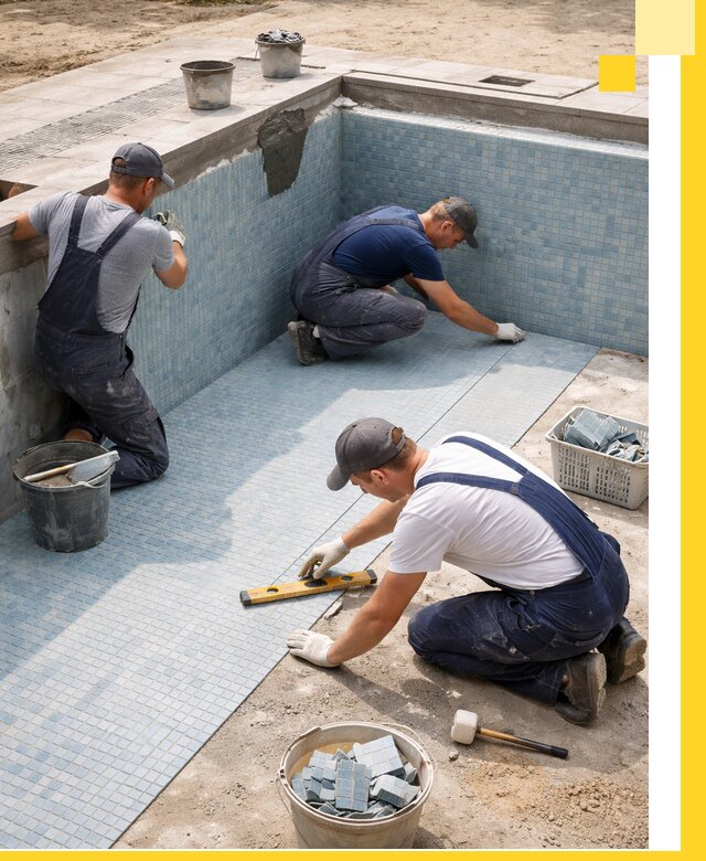 Укладка и установка плитки для бассейнов под ключ в Ефремах