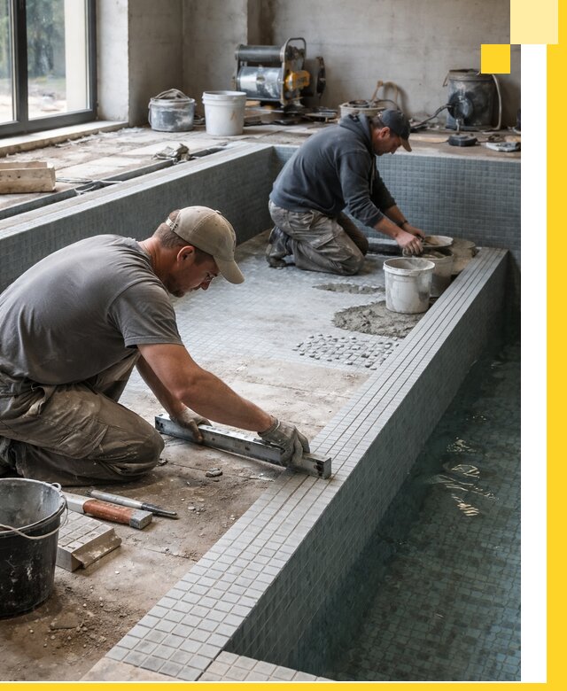 Строительство бассейна в частном доме в Ефремах под ключ