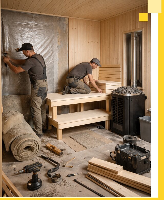 Проекты саун под ключ в Ефремах дизайн и строительство