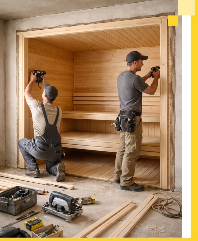 Монтаж саун под ключ в Ефремах — проектирование и установка