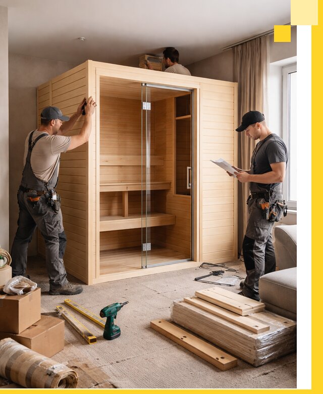 Установка и благоустройство саун в квартире в Ефремах