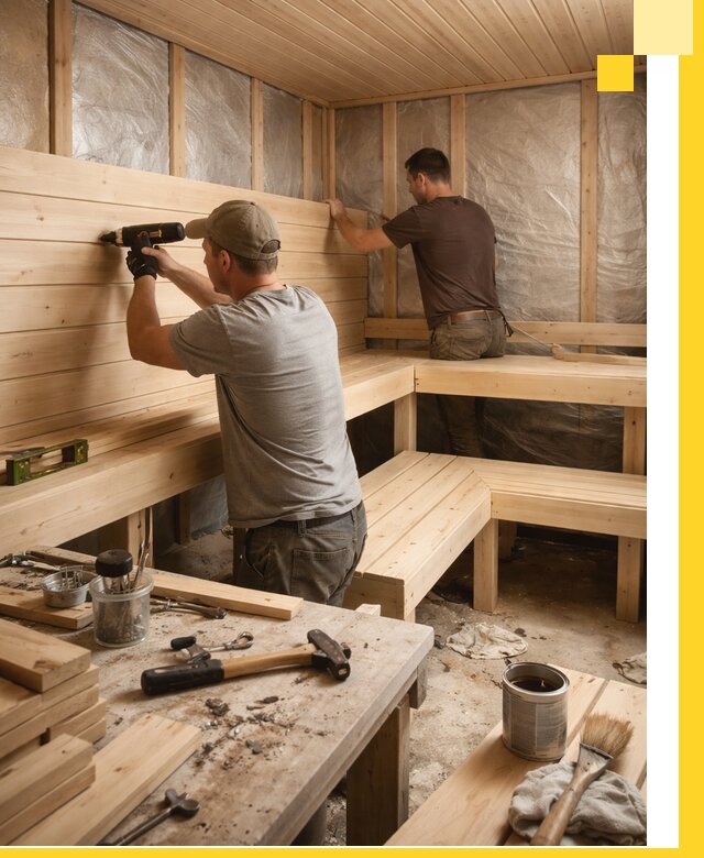 Профессиональная отделка бань и саун под ключ в Ефремах