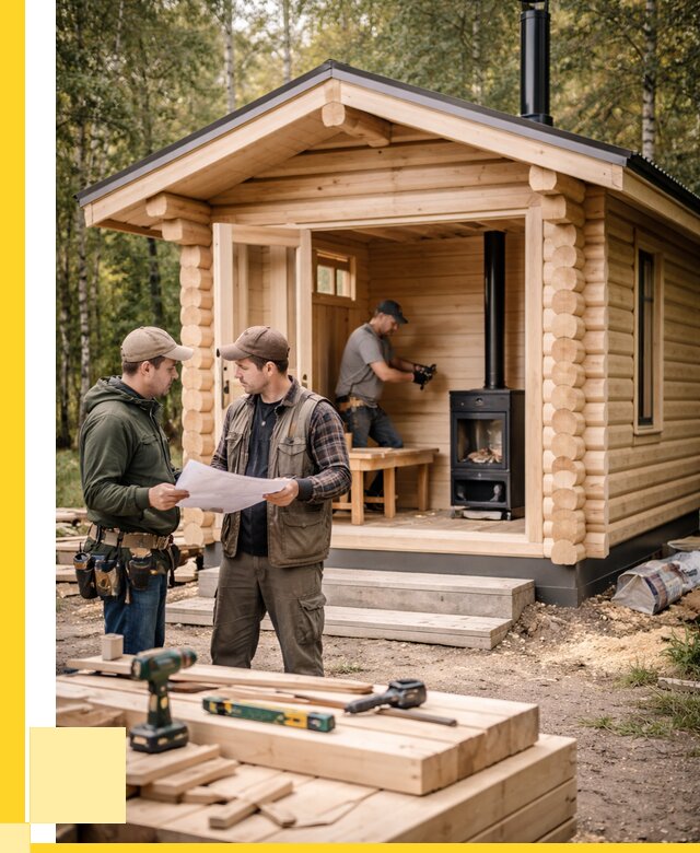 Монтаж бань под ключ в Ефремах — от 204900 р. | ЭриданФрм