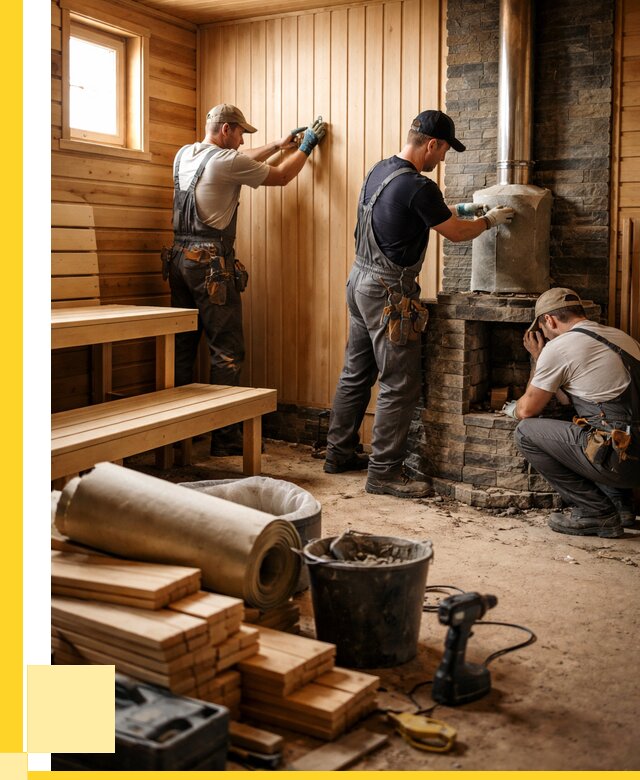 Ремонт бань под ключ в Ефремах от 46103 р. | ЭриданФрм