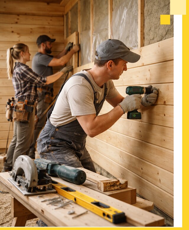 Обшивка бань под ключ в Ефремах: отделка стен и потолков