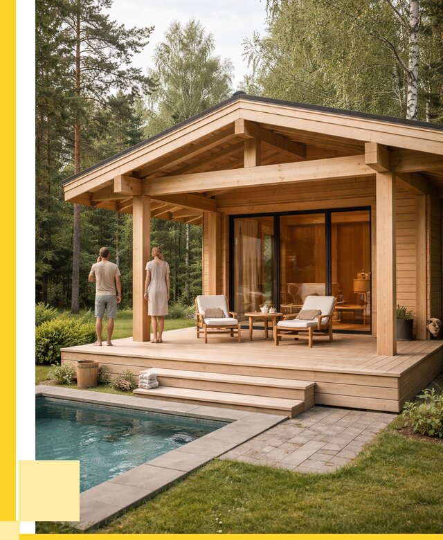 Бани с террасой под ключ в Ефремах от 614700 р. | ЭриданФрм