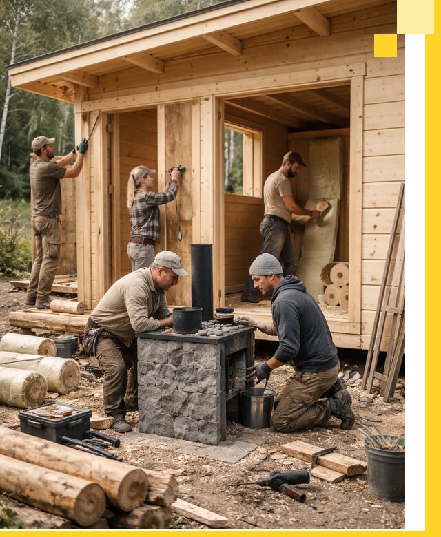 Купить баню под ключ в Ефремах строительство монтаж отделка