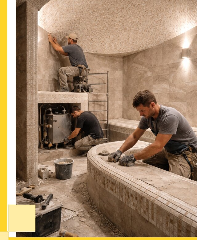 Монтаж хамамов под ключ в Ефремах от 256125 р. ЭриданФрм