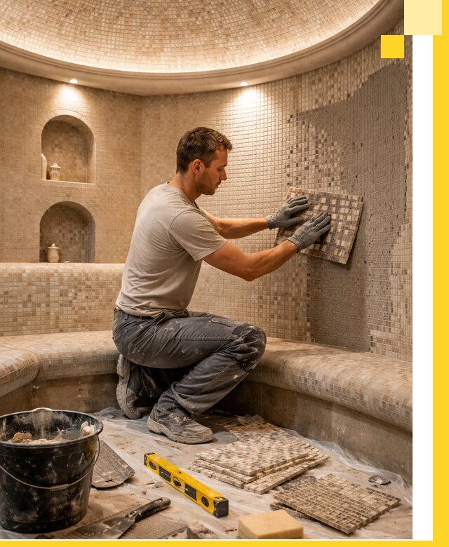 Устройство и монтаж домашнего хамама под ключ в Ефремах