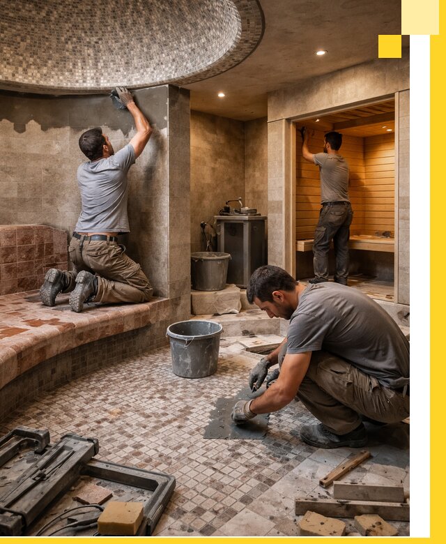 Проект и строительство хамама бани и сауны под ключ в Ефремах