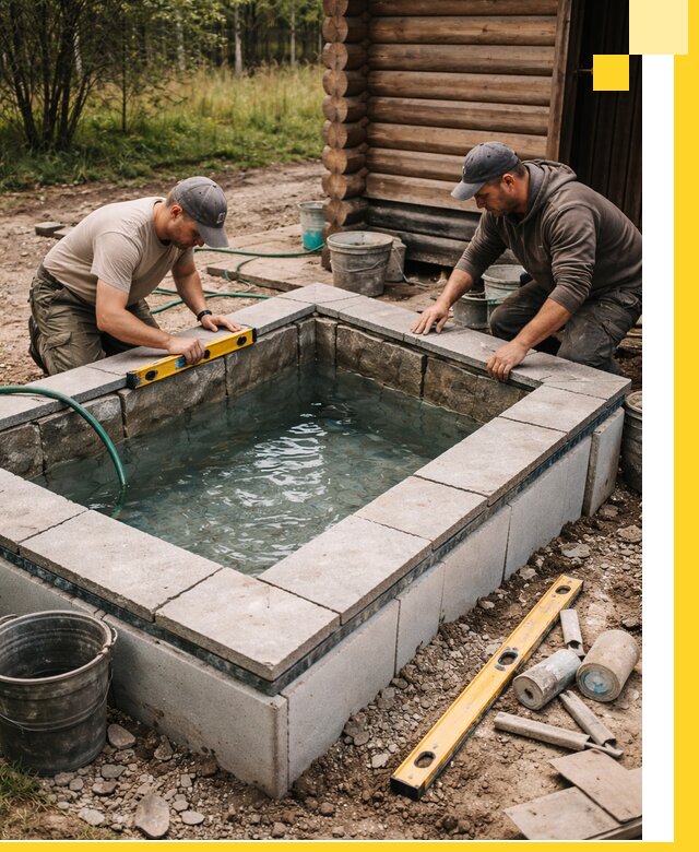 Изготовление и установка холодных купелей под ключ в Ефремах